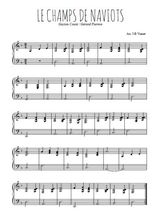 Téléchargez l'arrangement pour piano de la partition de Le champs de naviots en PDF
